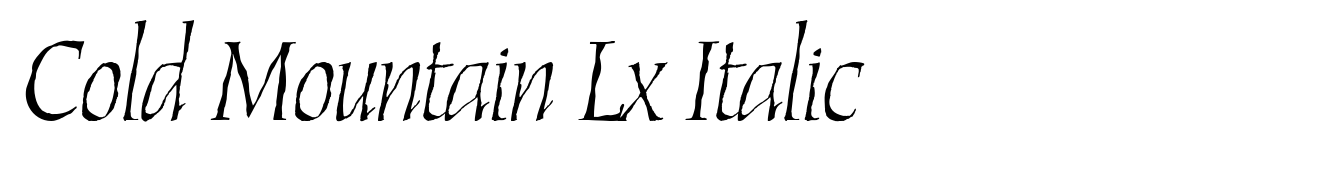 Cold Mountain Lx Italic